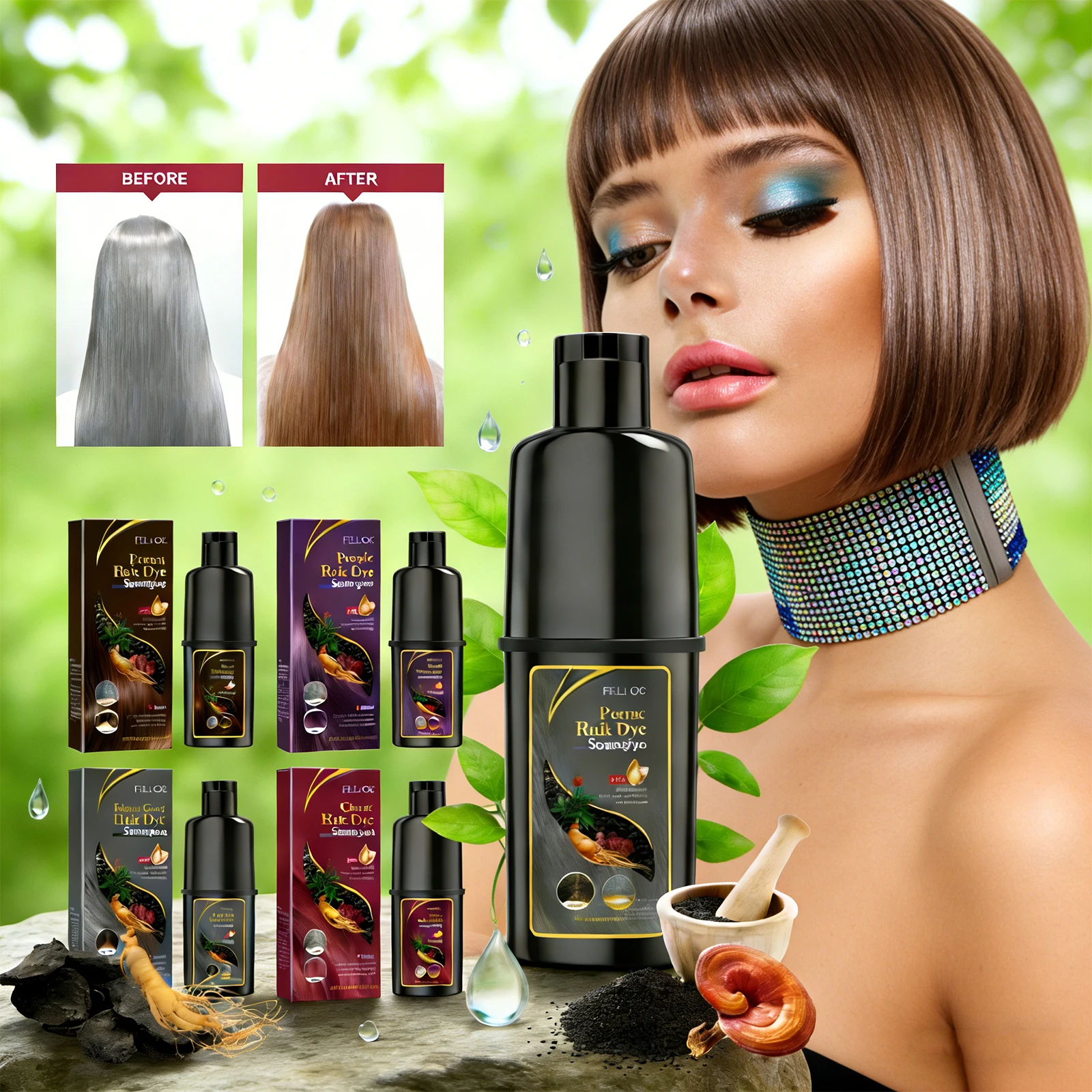 

EELHOE 100ml Hair Shampoo Prevent Dryness Smoothing Reduce Spilt Ends Oil Control Nourishing Safe Gentle Hair Care