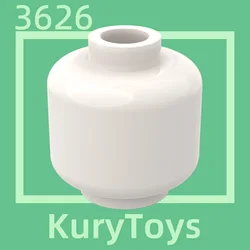 KLuxury Toys-DIY MOC Peças do Bloco de Construção, Parte do corpo Cabeça, Plain-Bloqueado, Open Stud, 3626, 100Pcs