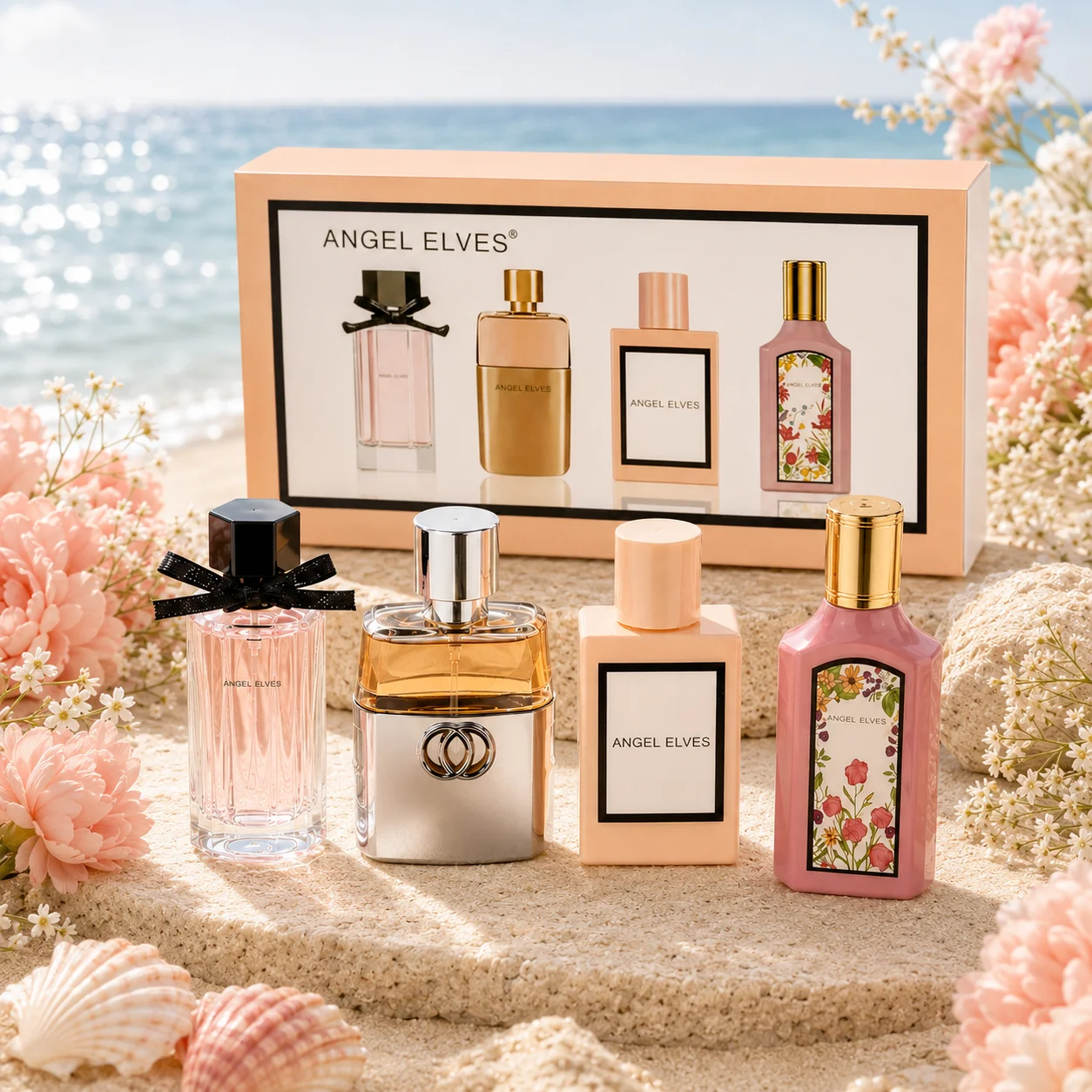 Perfume Fragrance Gift Set - 4 Adet Kadın Parfüm Seti, Çiçeksi,