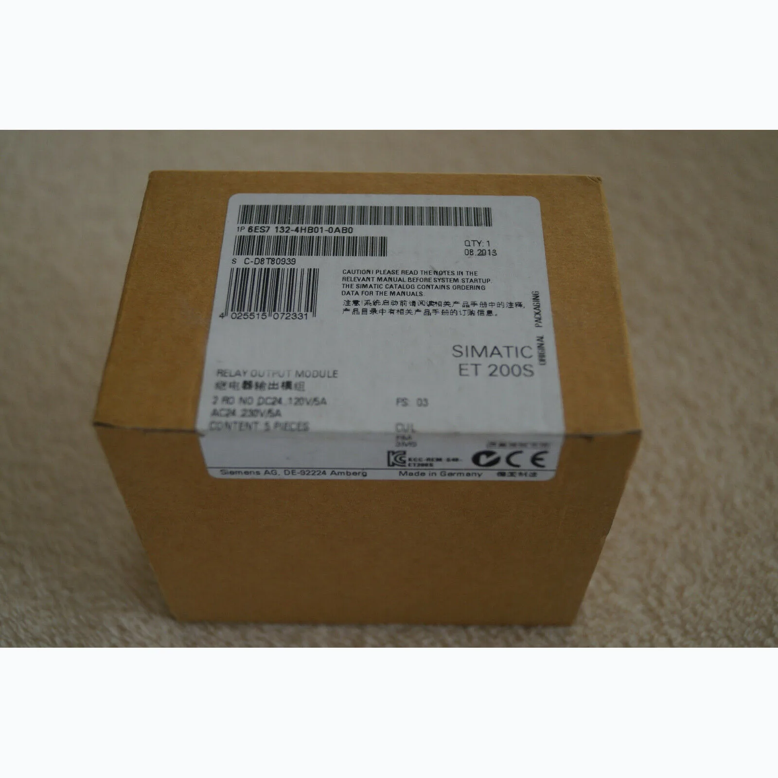 

NEW Original 6ES7132-4HB01-0AB0 One Year Warranty
