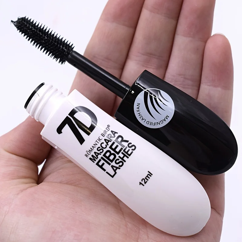 7D Fiber Mascara Set, Waterproof, Durable, Curling Mascara, Sweatproof, Anti-smudge, Slimming Base Mascara, for all skin types