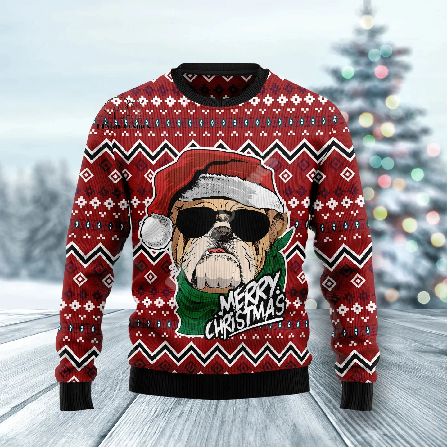 Xmas Santa Claus Cat Animal Colorful Tattoo Retro 3DPrint Funny Christmas Ugly Knitted Sweater Harajuku Casual Long Sleeves X9