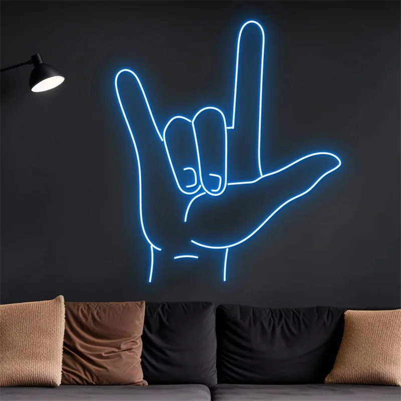 

Custom I Love You Sign Language Neon Sign, I Love You Hand Neon Light, Love You Hand Gesture Led Light, I Love You Hand LED Sign