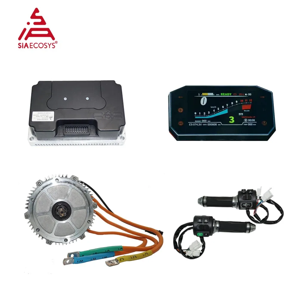 

SiA138 60H 2500W Mid Drive Motor kit with YQ72100 Controller Z6 Throttle SCJ5066-1 Speedometer