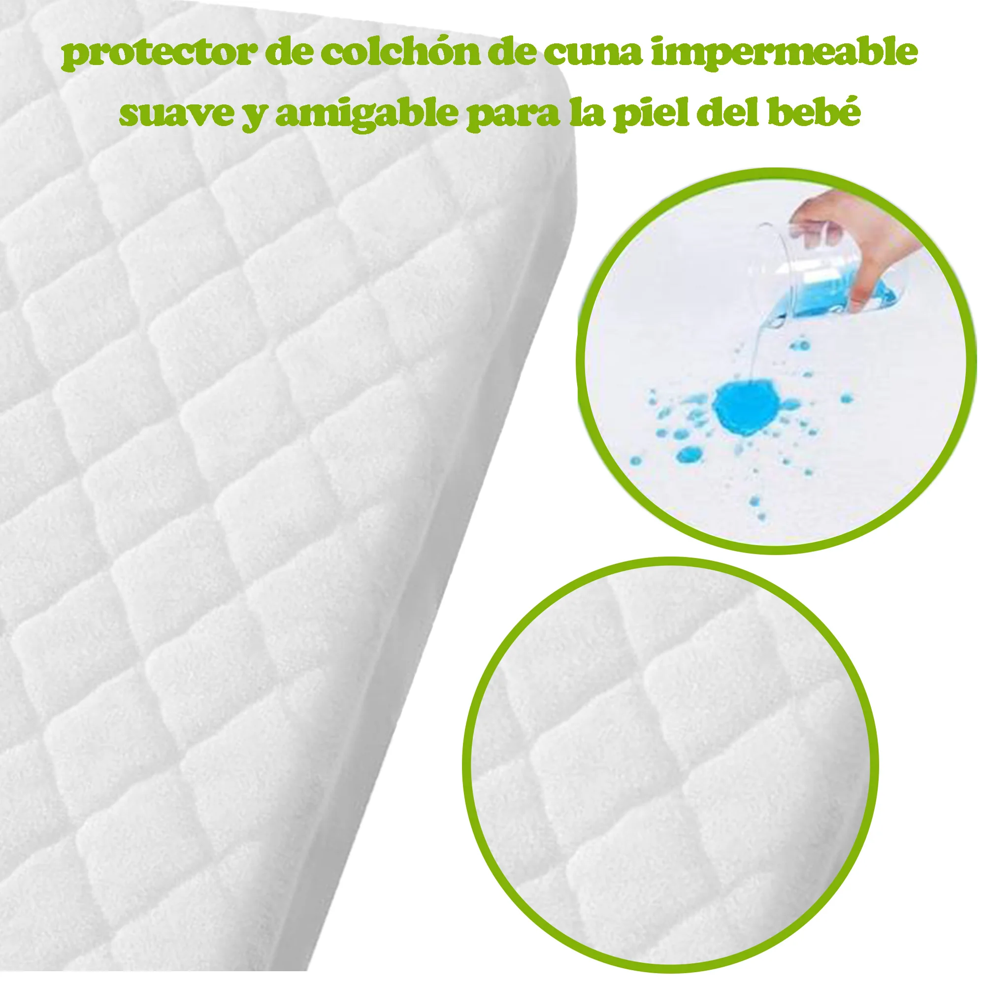 Various Minicuna Protector 50x80 cm 120x60 cm 140x70 cm Waterproof Minicuna Mattress Protector maxicuna Crib Comfortable Hypoallergenic Anti-Bacterial Anti-Cargo