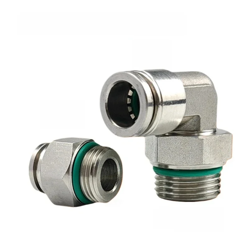 M5/6 1/8 "1/4" 3/8 "1/2" G BSPP mâle 4 6 8 10 12 14mm Tube 304 raccord d'air pneumatique en acier inoxydable connexion rapide