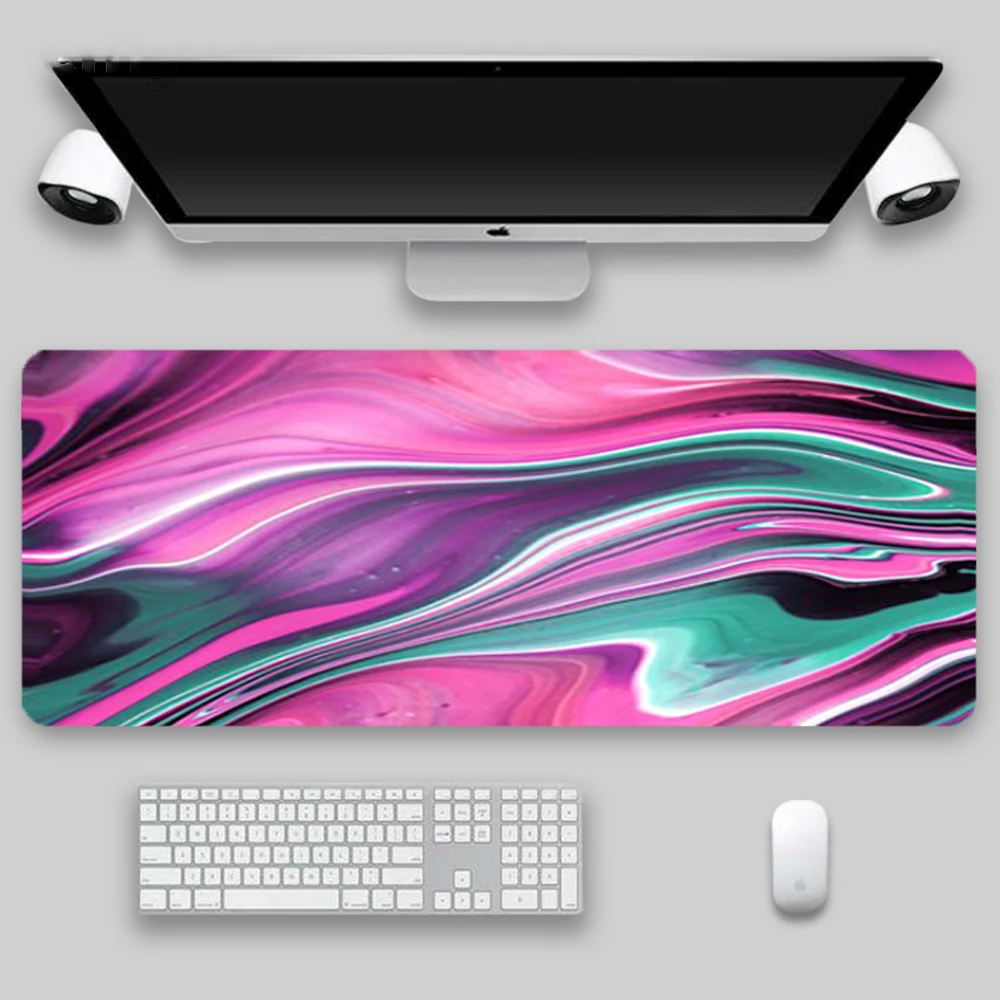 Abstract Pattern of Colorful Neon Picture Art Mouse Pad Printing for Custom Desk Mat Xxl Gaming Mouse Pad Multiple