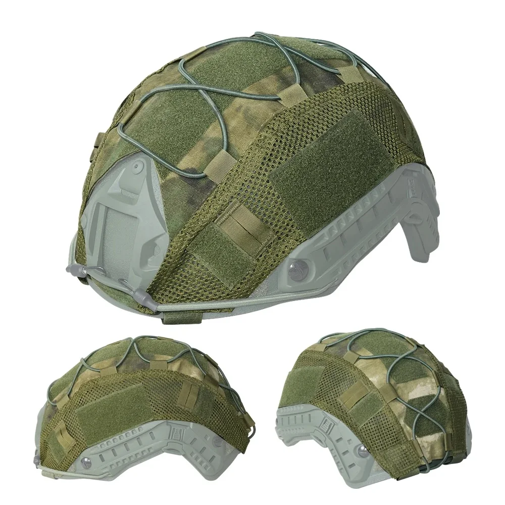 BOOIU housse de casque tactique Airsoft housse de casque coupe haute chasse CS camouflage avec cordon élastique pour casque rapide MH PJ BJOPS-Core