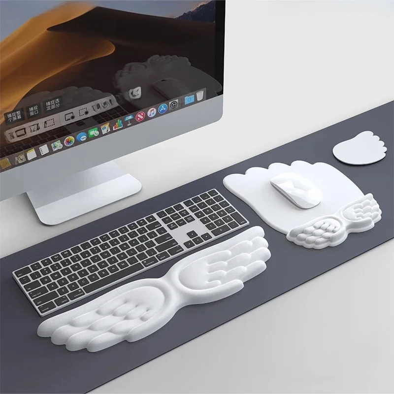 Klawiatura mechaniczna, mysz, podpórka pod nadgarstek, klawiatura komputerowa, laptop, skrzydło anioła, pianka z pamięcią kształtu, podkładka pod mysz pod nadgarstek — zdjęcie produktu 7