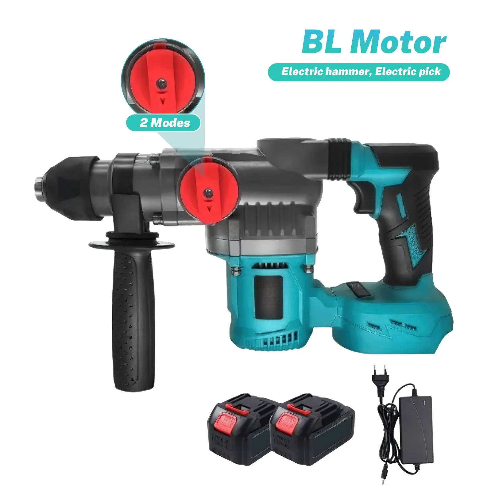 2200W Brushless 26mm Cordless Electric Rotary Hammer Impact Drilll Screwdriver SDS Quick Chuck Power Tool For Makita 18V Battery