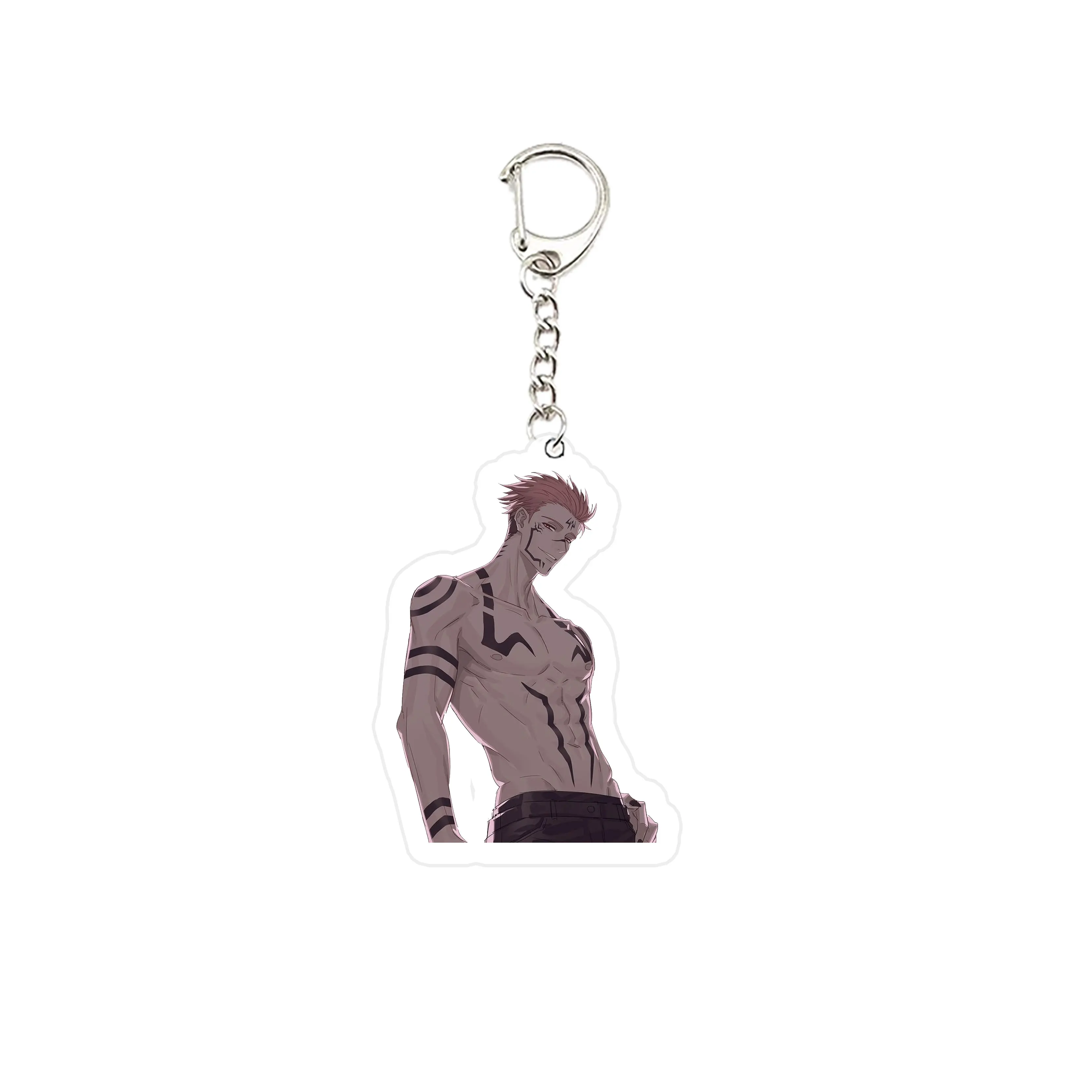 Acrylic Pendant Geto Gojo Keyring Chains Anime Jujutsu Kaisen KeyChain jjk KeyRing for Accessories Bag Jewelry Gifts