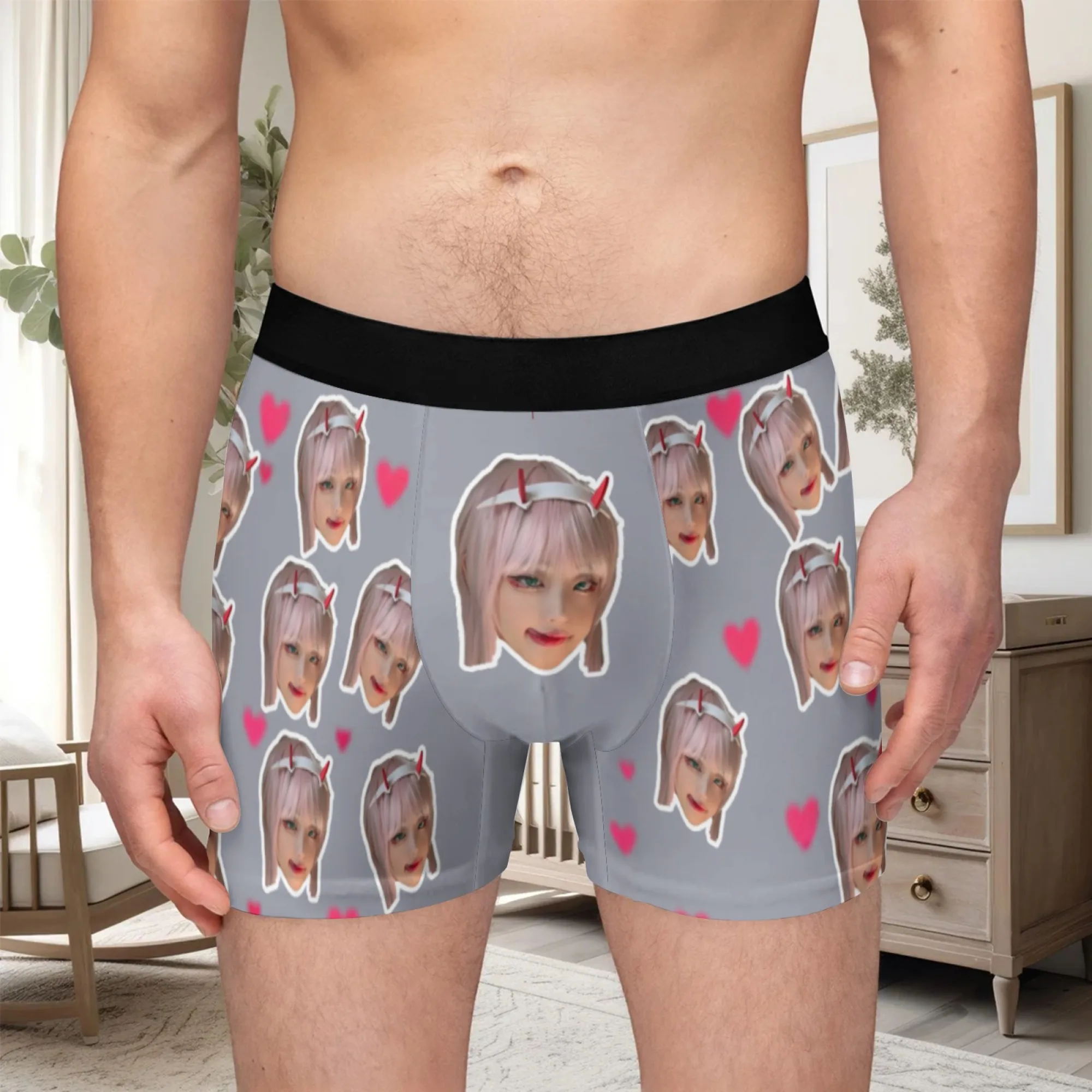 Biancheria intima personalizzata con foto per il viso, boxer personalizzati, regalo di San Valentino da uomo personalizzato per il marito, regalo di anniversario per papà