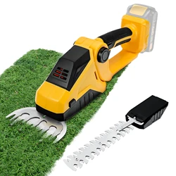 2 IN 1 Cordless Hedge Trimmer for Dewalt 20V Battery Handheld Household Shrub Weeding Pruning Mower Garden Tools (No Battery)