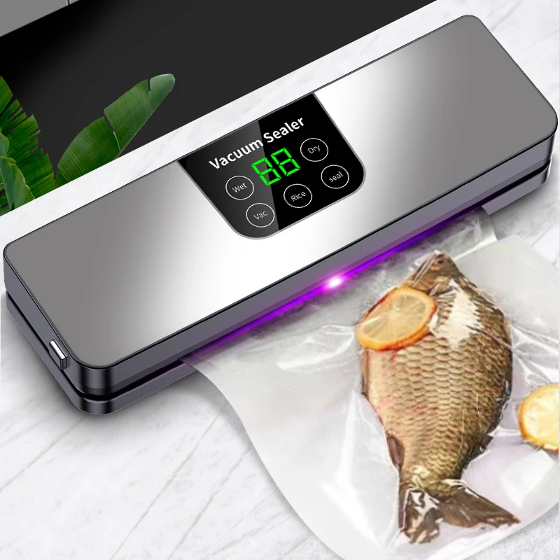 Electric Vacuum Sealer 65KPA Strong Vacuum Food Storage Seal Built-in Cutter 30CM Kitchen Food Sealing Vacuum Packaging Machine view 6