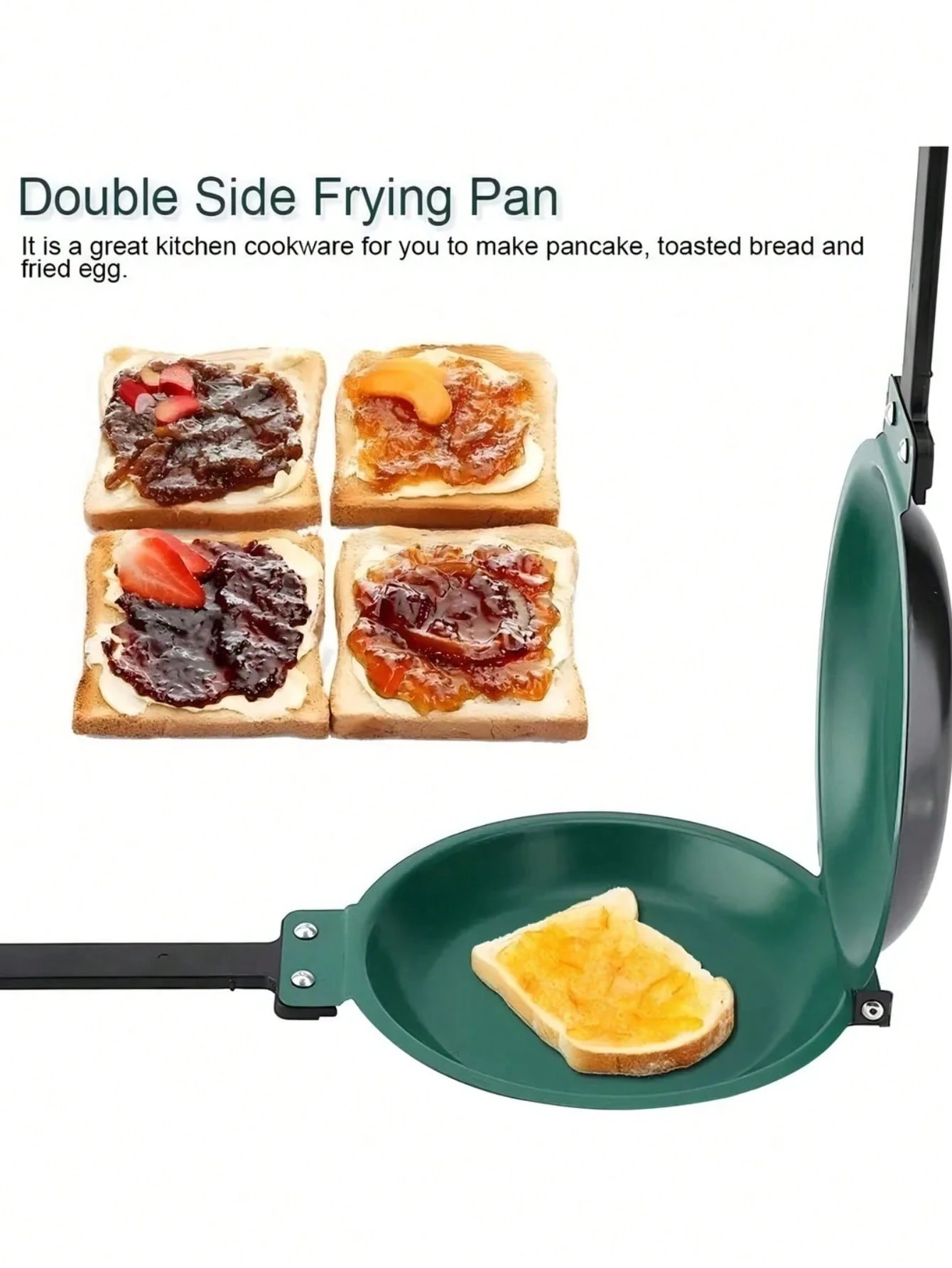 مقلاة غير لاصقة على الوجهين للكعك الساخن والكريب والبيض المقلي والخبز المحمص الفرنسي. متعددة الوظائف #6