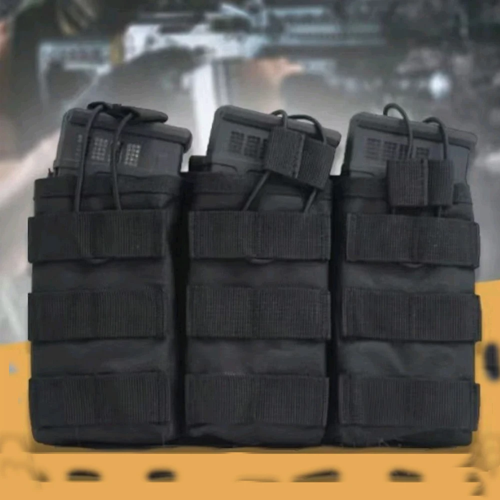 M4/M16 Triple Mag Pouch Molle Mag Pouch Supporto aperto Porta nylon per zaini gilet tattico
