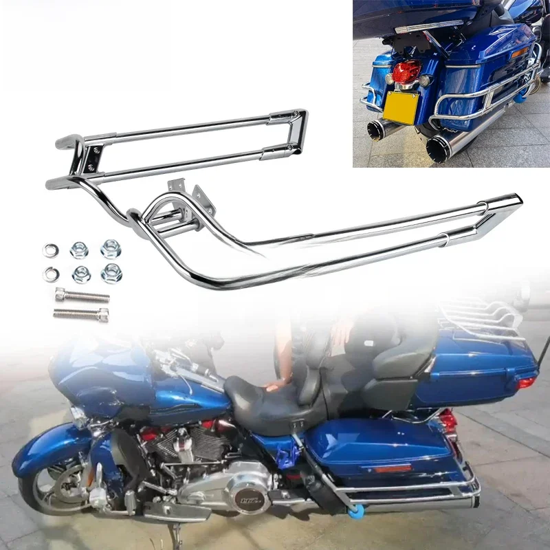 Tylna torba podsiodłowa z osłoną na torby podsiodłowe do Harley Touring Street Road Electra Glide Ultra Limited Road King 2014-2022 — zdjęcie 2