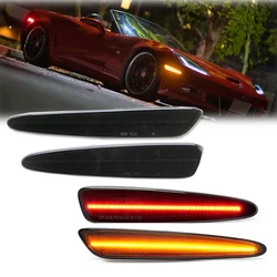 Car LED Side Marker Turn Signal Light Red Yellow Smoked Running Light Position Lamp For Chevy Corvette C6 2005-2013 Accessories