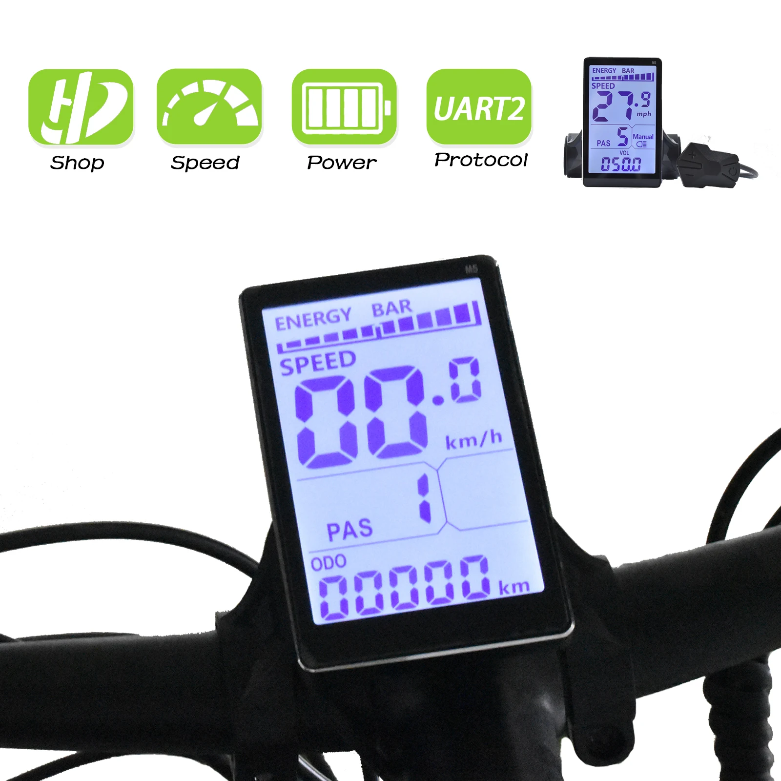 M5 UART2 Waterproof Wired Digital Bike Ride Speedometer Odometer Bicycle Cycling Speed Counter Code Table Bicycle Accessories