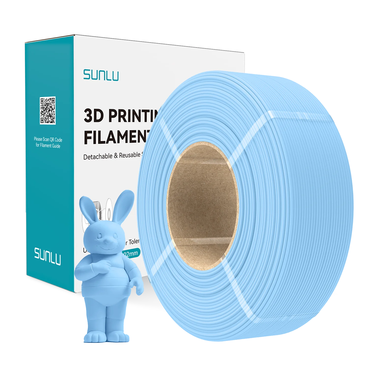 Filamento para impressora 3D SUNLU PLA, acabamento fosco, 1,75 mm, 1 kg por rolo. Material de consumo para impressão 3D, durável e resistente, compatível com a maioria das impressoras.