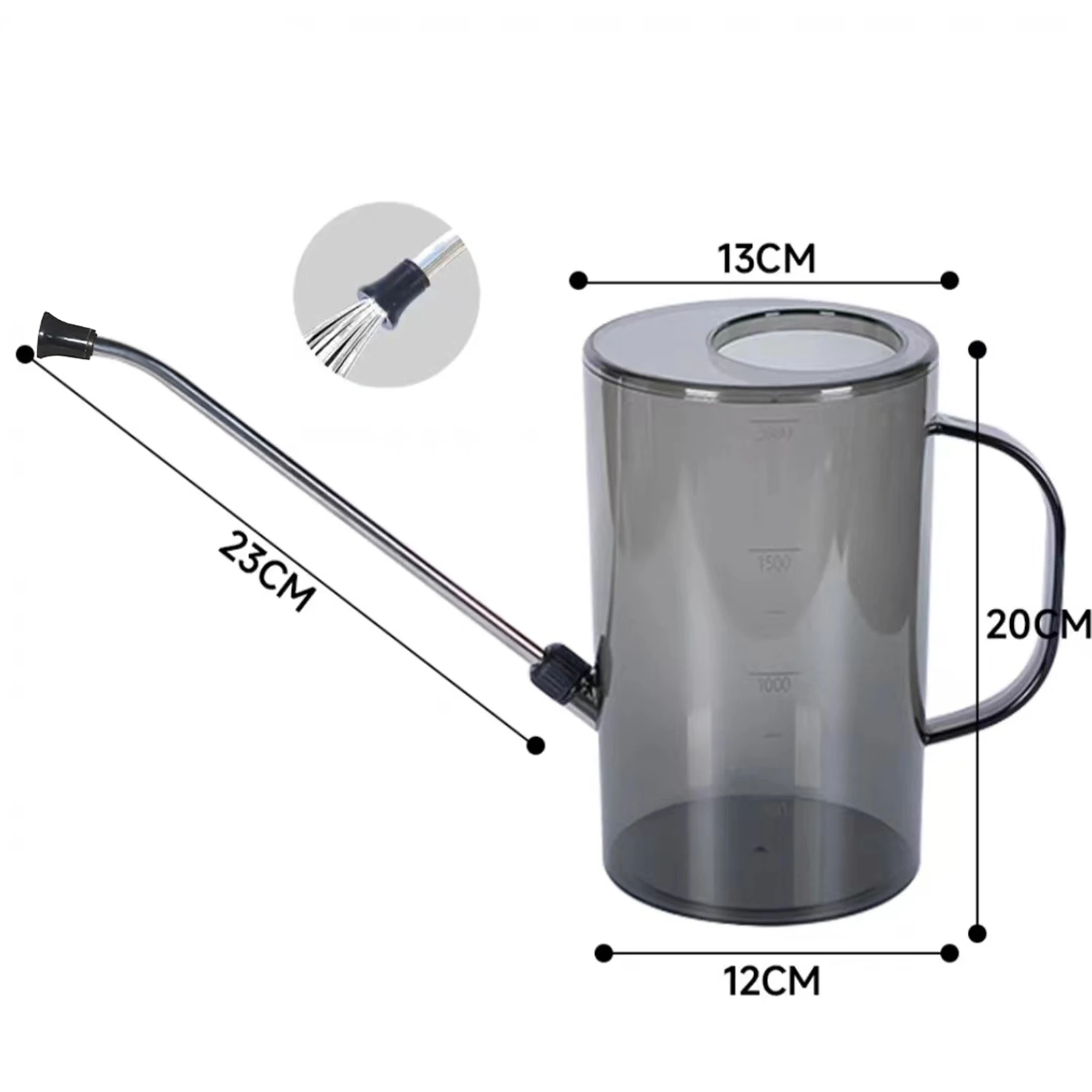 2L Watering Can Practical Flowers Gardening Tool Long Spout for Flower Bonsai House Plants Garden Flower Office Indoor Gardening