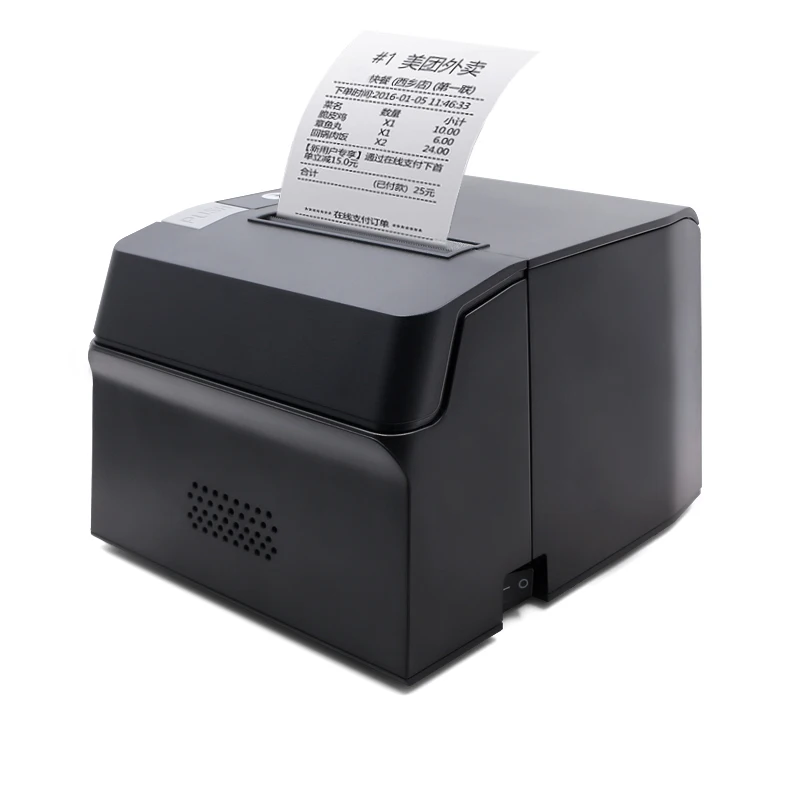 80mm 3inch Thermal POS Receipt Printer Auto Cutter USB+LAN Interface High Quality 220mm/sec Print Speed