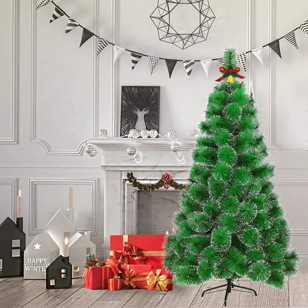 Christmas Tree Pine Tree, Christmas Decoration, Snow Tree, Easy Assembly, Height 60cm 90cm 120cm 150cm 180cm 210cm, Green, Green with Snow and White