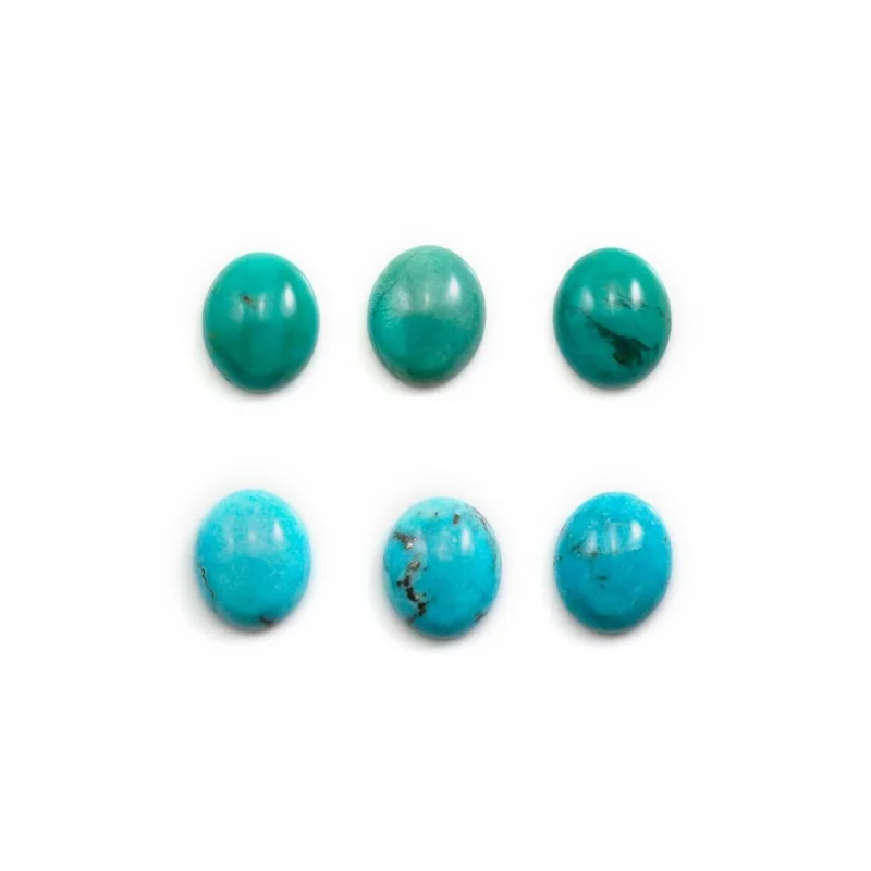 

5pcs Turquoise Cabochon Cab Oval Natural Gem Mineral Stone Dome 3x5-13x18mm For Jewelry Making DIY Ring Pendant Earrings