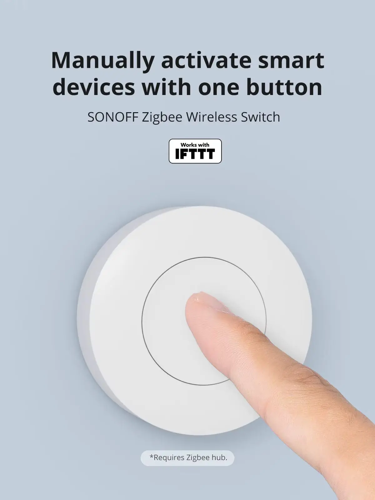 SONOFF SNZB-01P Zigbee Funkschalter – kabelloser Szenenschalter für Smart Home eWeLink App Zwei-Wege-Steuerung mit TX Ultimate