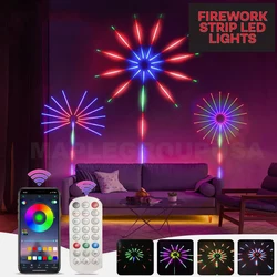 Smart Firework Led Light Indoor Fireworks Light Firework Launch Effect RGB Color Changing Led Strip Light for Room Party Decor