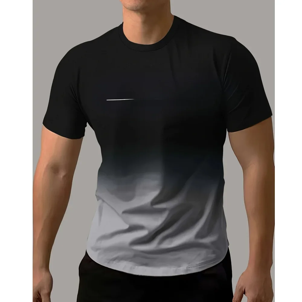 Herren T-Shirt Farbverlauf Stil was auch immer Muster druck Herren bequeme schicke T-Shirt Kurzarm