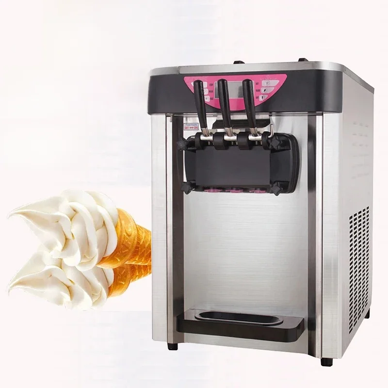 High Quality Commercial Soft Serve Ice Cream Machine Electric LCD panel Three Flavors Ice Cream Machine 1200W
