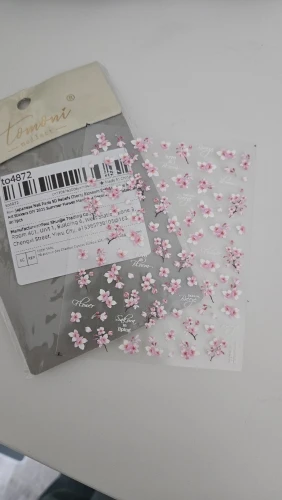 Japanese Nail Parts 5D Reliefs Cherry Blossom Self Adhesive Nail Art Stickers DIY 2025 Summer Flower Manicure Decoration Decals photo review