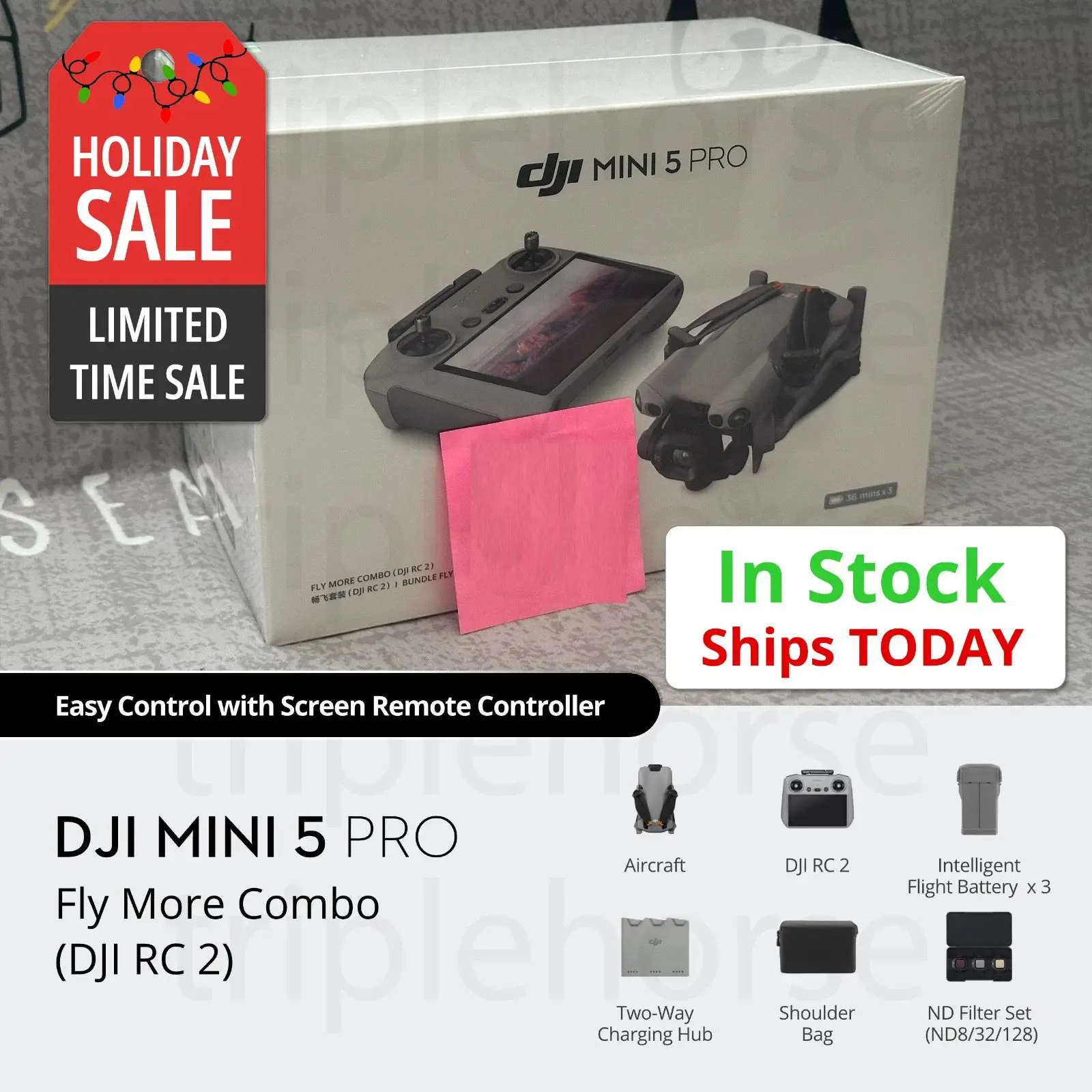 العلامة التجارية الجديدة DJI MINI 5 PRO Fly More Combo Plus (DJI RC 2) / US Duty Incl. / العلامة التجارية الجديدة + DJI MINI 5 PRO Fly More Combo Plus