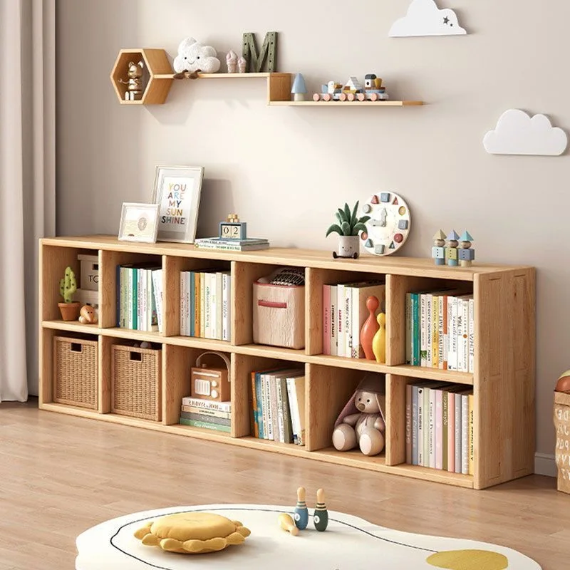 

Непокрашенный деревянный детский книжный шкаф для дома, гостиной, кабинета, витрина для игрушек, шкаф для хранения конструкторов Лего