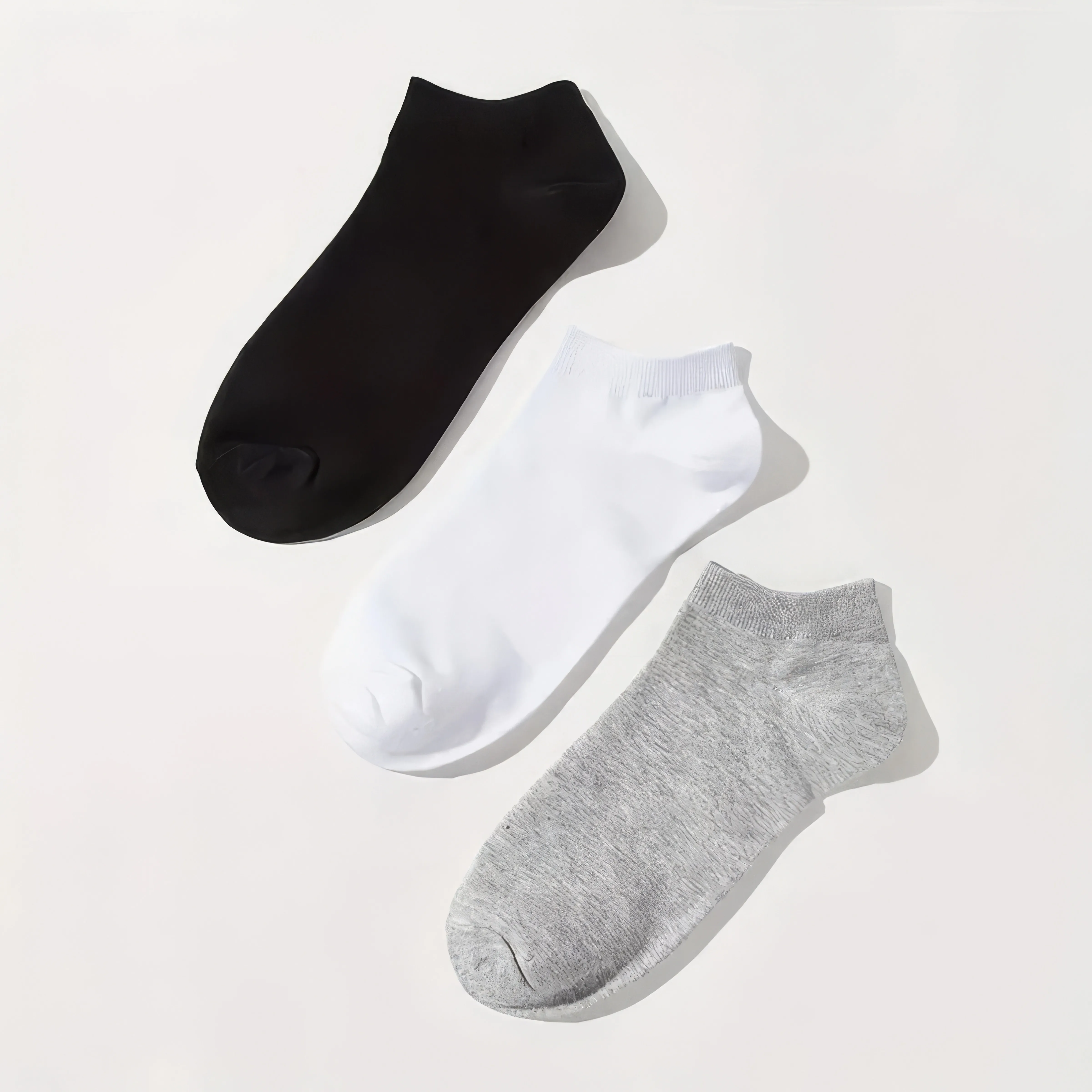 5/10 Pairs of Black, White and Gray Socks, Classic Style, Soft Fabric, Durable, The Best Gift for People, Daily Essential