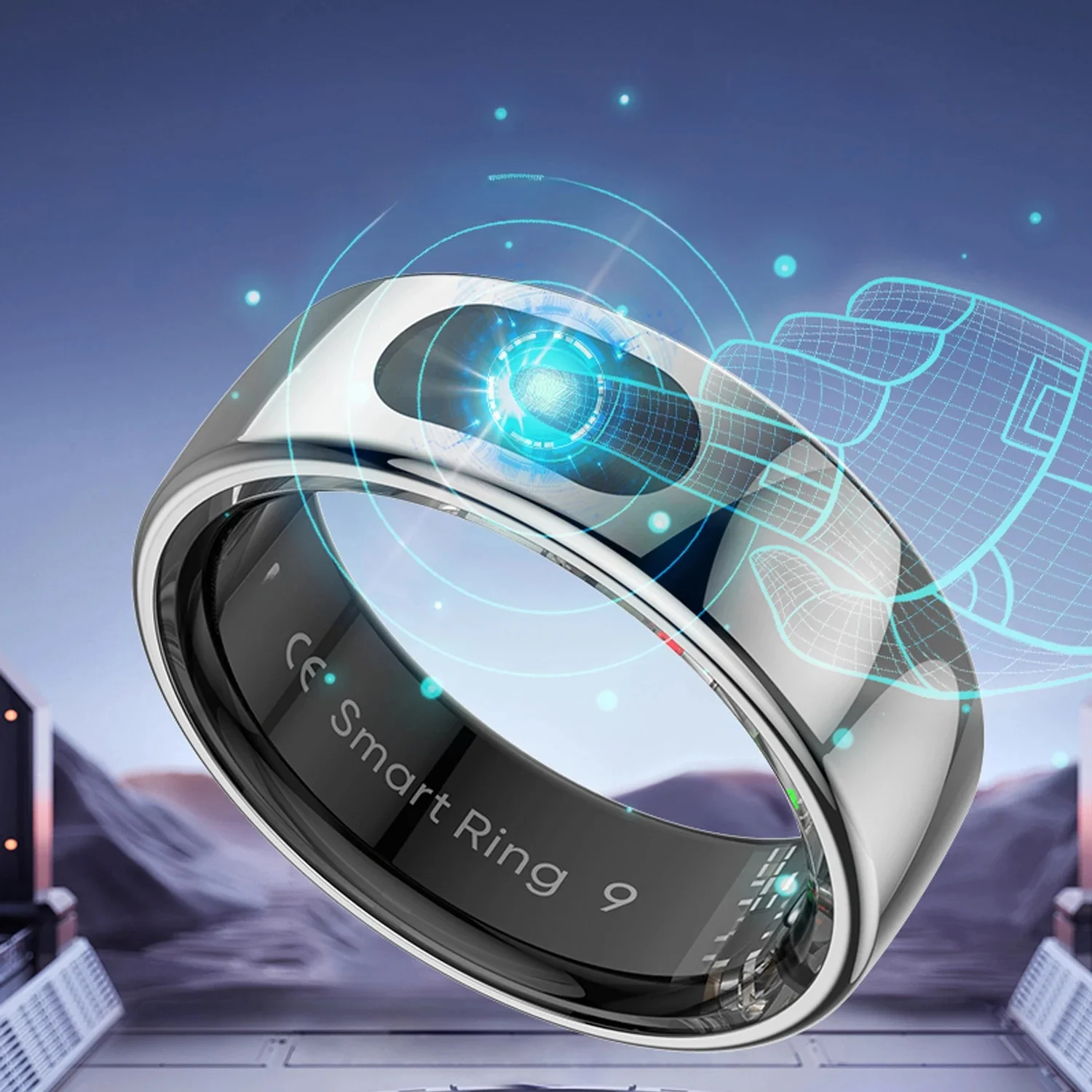 R08 Smart Ring Für Männer Frauen Touch Control Funktion Gesundheit Monitor IP68 5ATM Wasserdichte Haut Temperatur Messen Smart Ring Neue