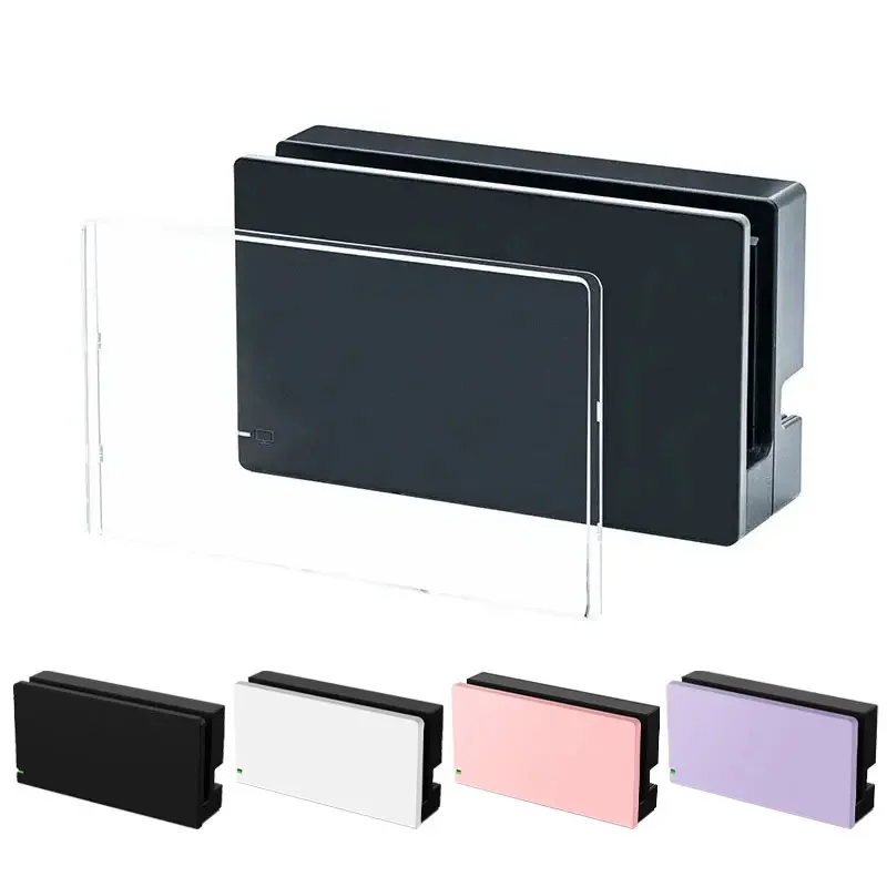 Transparente Frontplatte Schutzhülle für Nintendo Switch Oled Lade TV Dock Station Dekorative Ersatz Frontplatte Fall