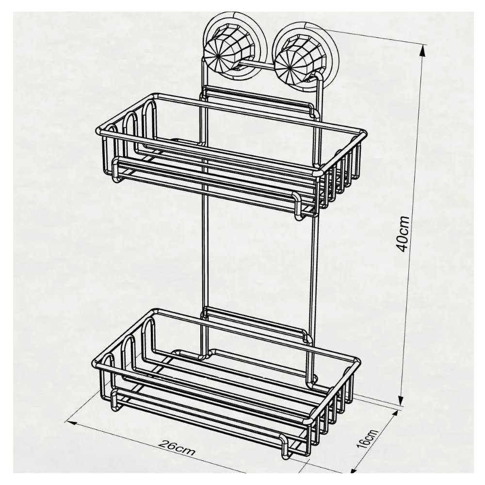 Two-Storey Hanging Doesn 'T Require Vacuum Assembly Stainless Useful Bathroom Shelf Household Tools And Accessories Gift Dowry 2