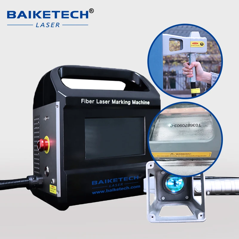 2025 نوع جديد آلة التعليم بالليزر المحمولة الألياف آلة الوسم بالليزر galvo 50 واط آلة الحفر بالليزر لجميع المعادن