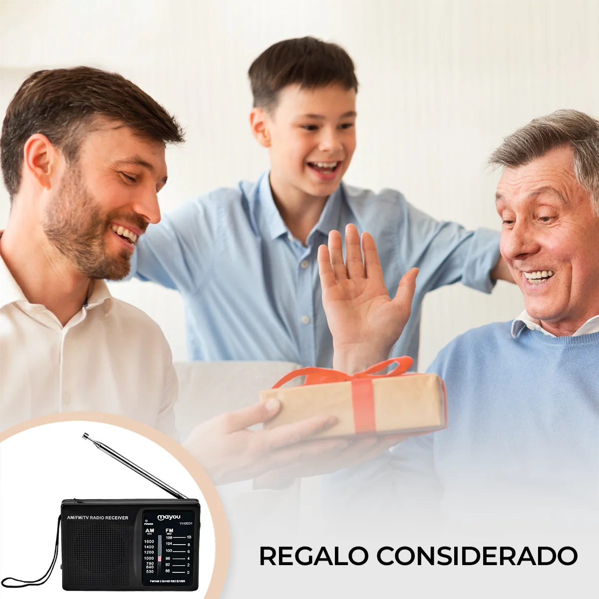 راديو ستيريو محمول صغير Am Fm على الموجات القصيرة مع مقبس سماعة الرأس ومكبر صوت محمول للوسائط المتعددة مع بطارية Aa (أسود)