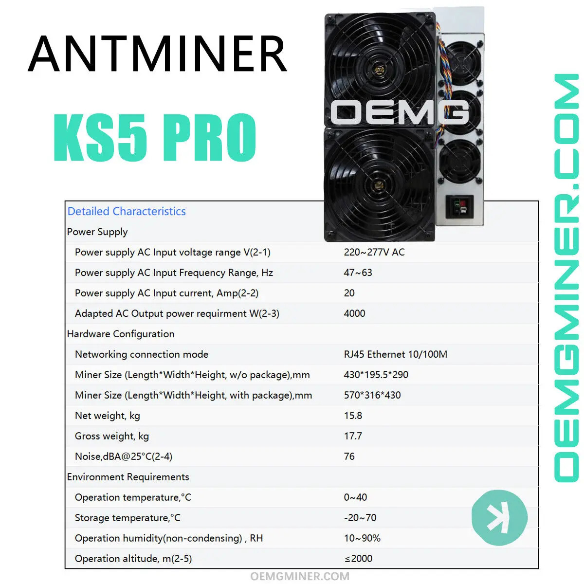 AD BUY 5 GET 3 FREE Bitmain Antminer KS5 pro 21T 3150w Kaspa Crypto Kas Miner with PSU Ship 10th,Nov