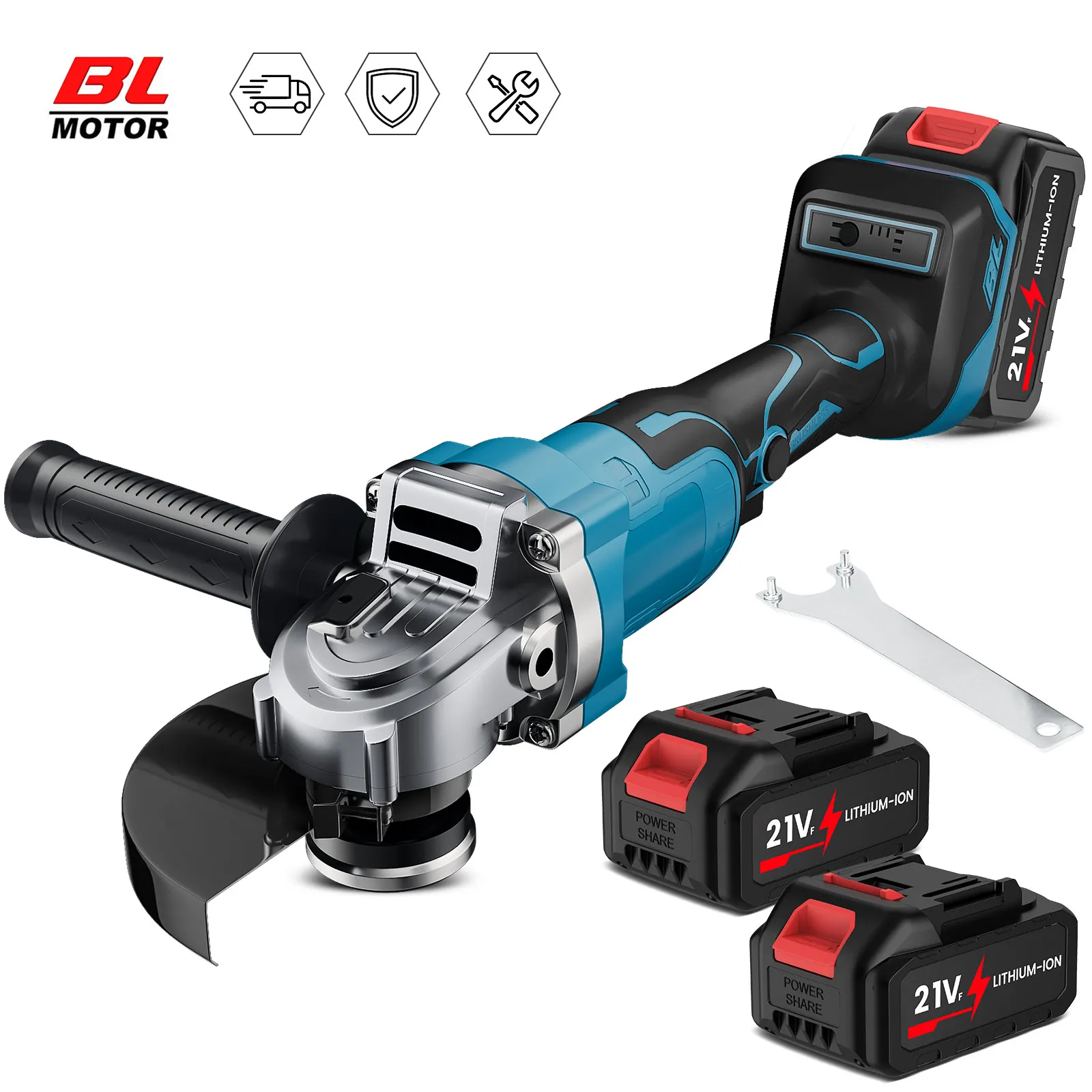 12000RPM 125MM Smerigliatrice angolare elettrica senza spazzole Macchina da taglio a velocità variabile Strumento per la lavorazione del legno per Makita 18v Batteria Pin