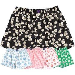 5 Colors Chrysanthemum Pure Cotton Underwear Pattern For Men And Women Pattern Comfortable Breathable Shorts For Home Leis