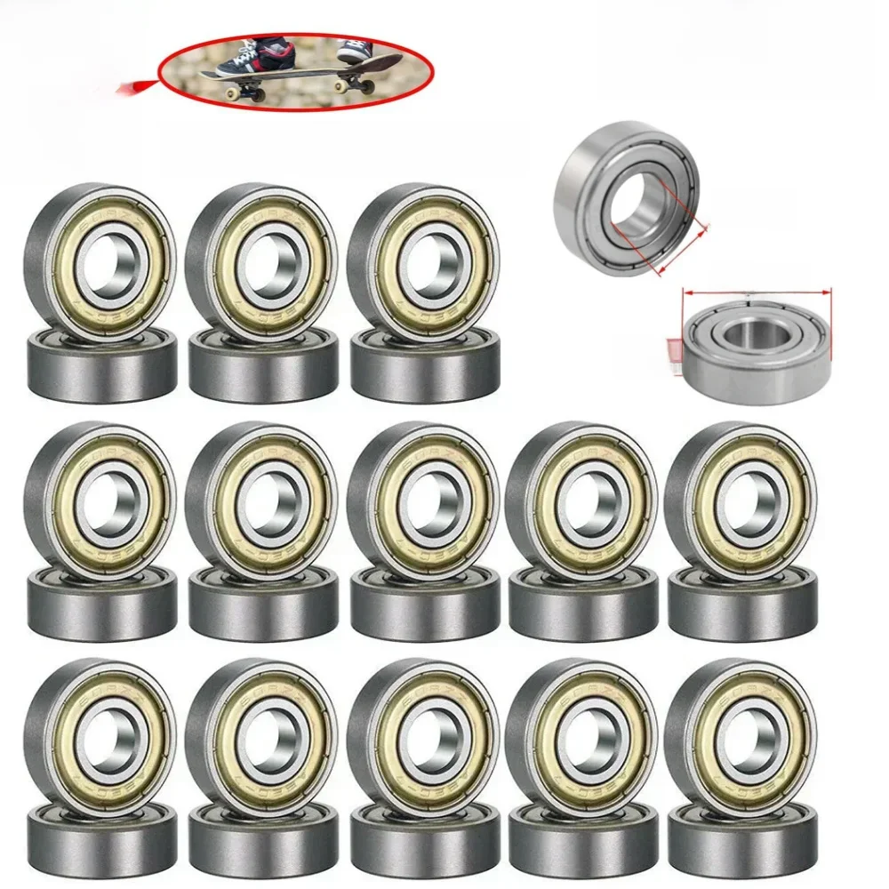 20pcs rolamento de esferas profundo do sulco 8*22*7 8x22x7 MM 608 ZZ duplo blindado aço de alto