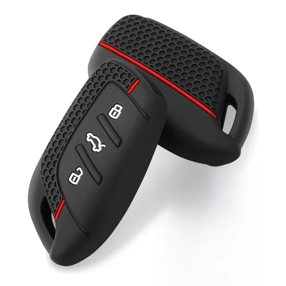 Pour MG 4 2023 Mg4 Ev MG HS GT ZS EV ZX MG5 MG6 3 boutons Silicone Fob clé housse porte-clés pour Roewe RX3 RX5 RX8 ERX5 I6 I5