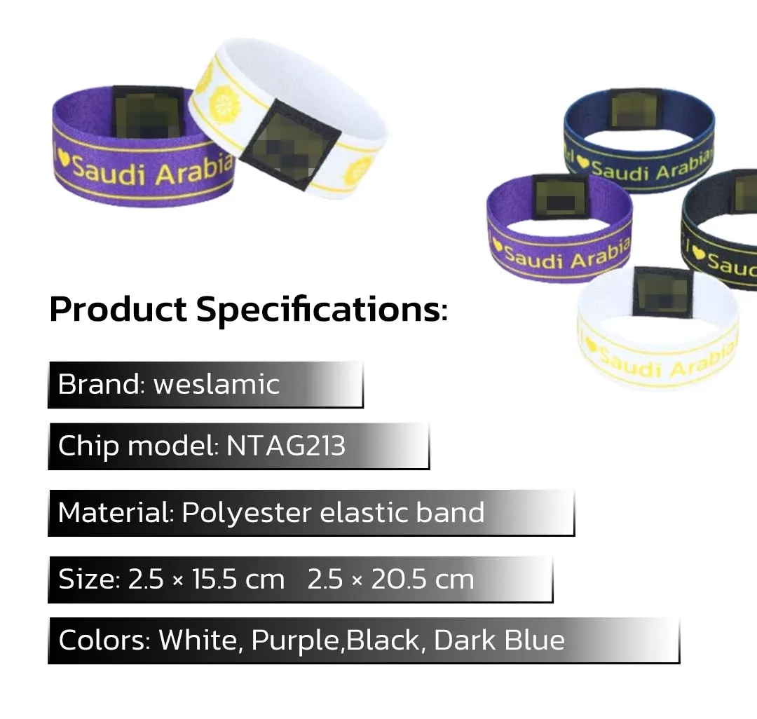 Regalo religioso regolabile Bracciale NFC Bracciale da studio islamico Hadith Regalo musulmano