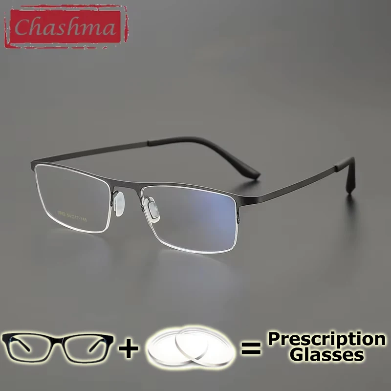 

Chashma Prescription Glasses Men Optical Anti Blue Light Myopia Lens Progressive Eyeglasses Frames Eyewear Screwless Spectacles
