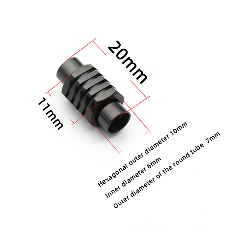 10pcs 3/4/5/6/8mm Hexagonal Shape Stainless Steel Magnetic Clasps Cylinder Fastener Bracelet Buckle Jewelry Making Accessories