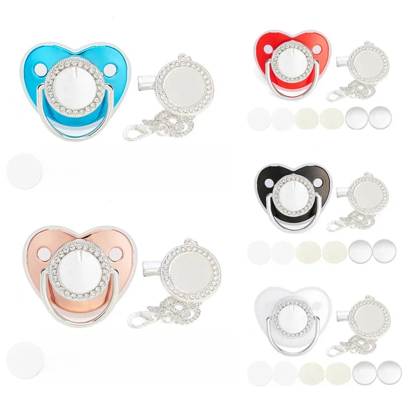 Nur leerer Schnullerclip-Deckel, Babyparty-Geschenk, Schnullerzubehör für Neugeborene, Sublimations-Schnuller, Baby-Beißring, Säuglingsnippel